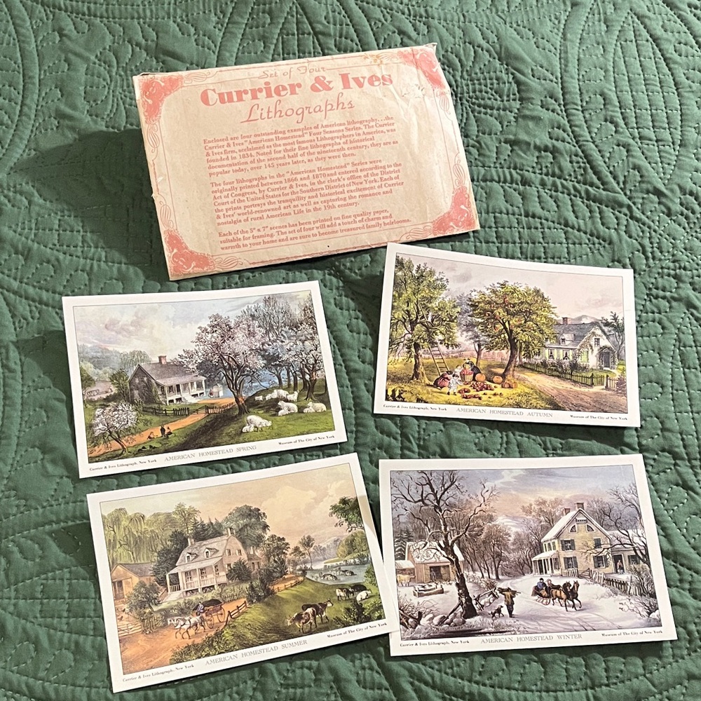 Set of Currier & Ives Lithographs